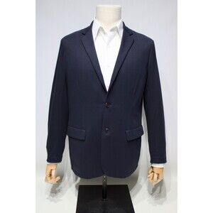 Emporio Armani Blue Travel Essential Blazer Jacket Soft Stretch 52IT ~ Size 40US